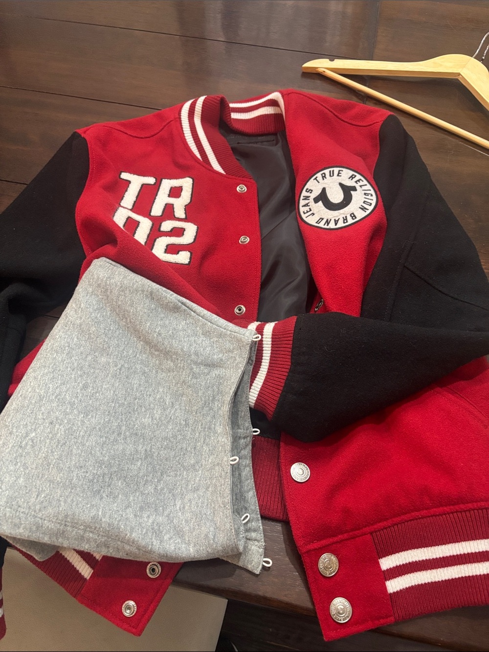 True Religion TR 02 Wool Blend Varsity Jacket Mens large - Picture 15 of 15